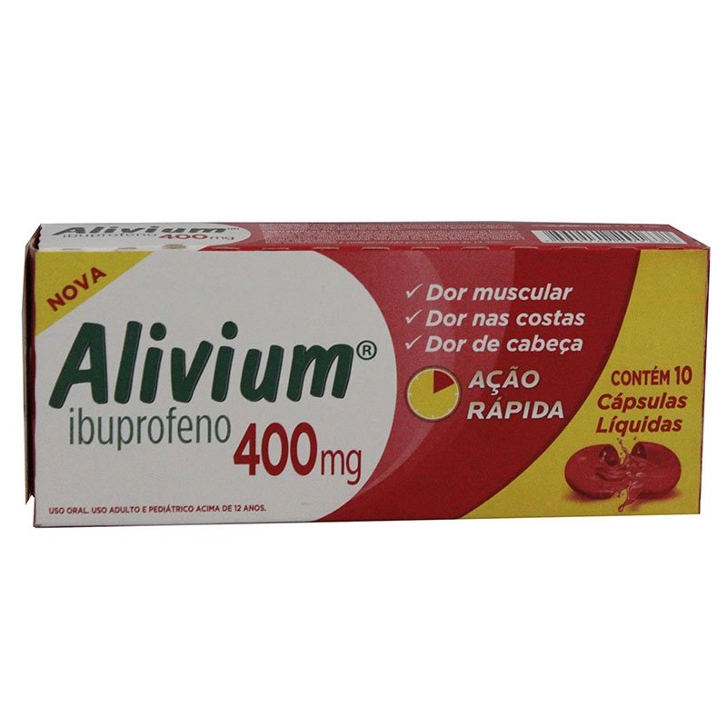 Alivium 400mg - Caixa C/ 10 Cápsulas - Ação Rápida - Mantecorp
