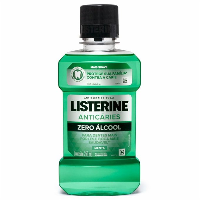 Listerine Zero Alcool Anticaries Menta 250ml