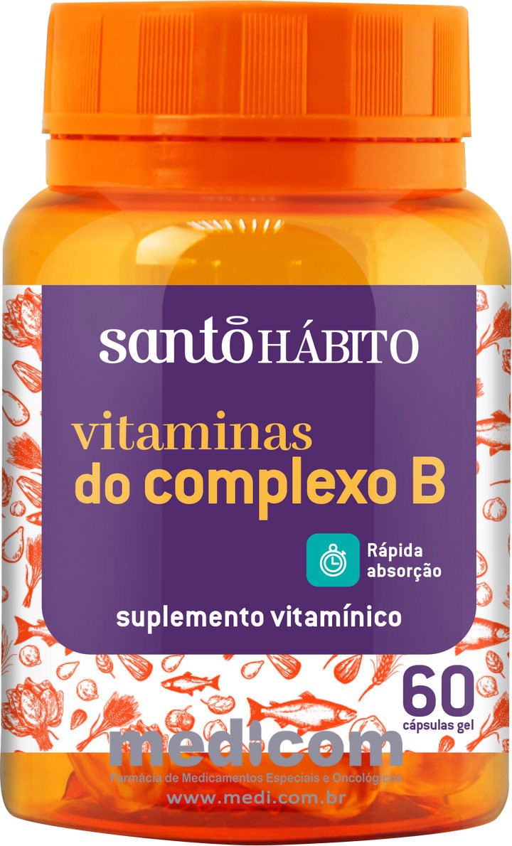 Vitaminas Do Complexo B 60 Capsulas Gel Santo Habito Farmacia Medicom Vitaminas Do Complexo B 60 Capsulas Gel Santo Habito Farmacia Medicom