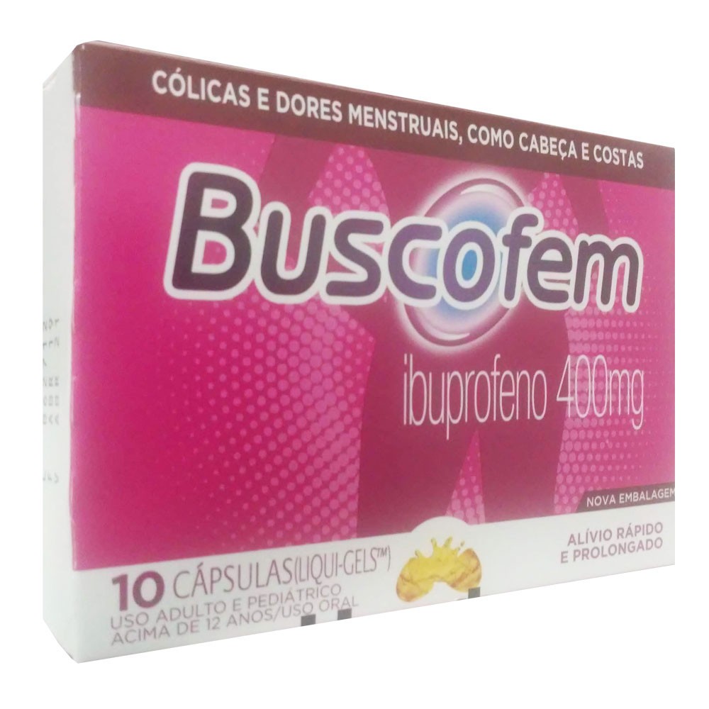 Buscofem 400Mg, Caixa Com 10 Cápsulas Gelatinosas Moles Boehringer
