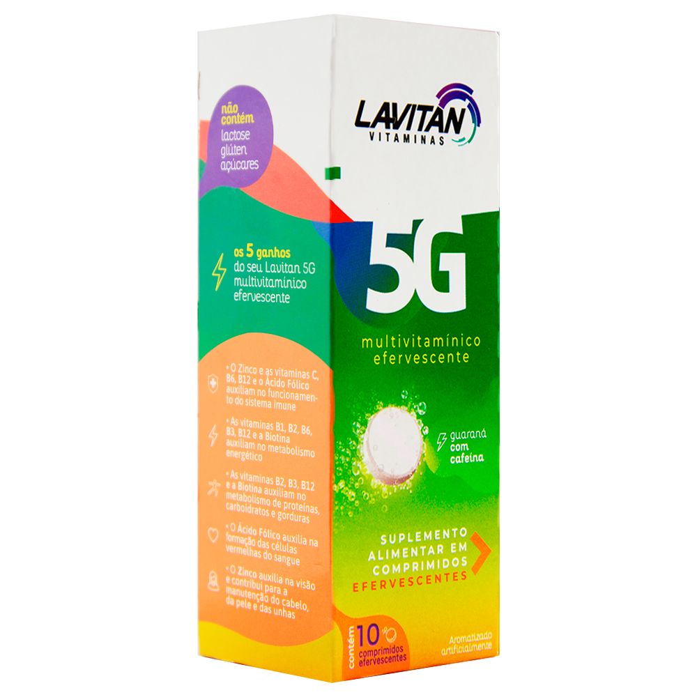 Lavitan 5g 10cp Eferv Guarana Com Cafeina Aromatizado