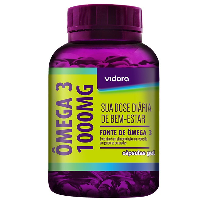 Ômega 3 (Óleo de Peixe) 1000mg 120 cápsulas Vidora
